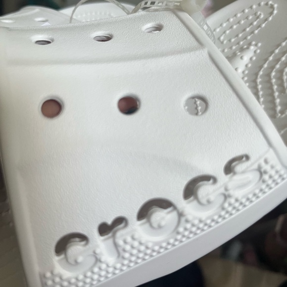Crocs Classic White Slide Sandals - Picture 5 of 15